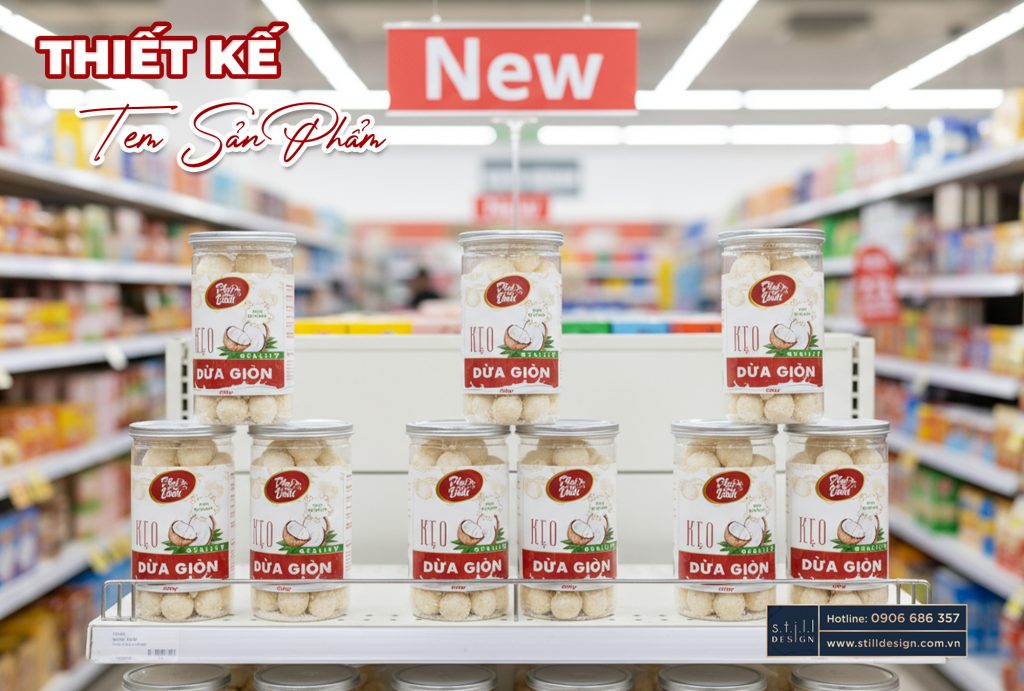 Thiết Kế Tem Kẹo Dừa Sấy Giòn Phú Vinh