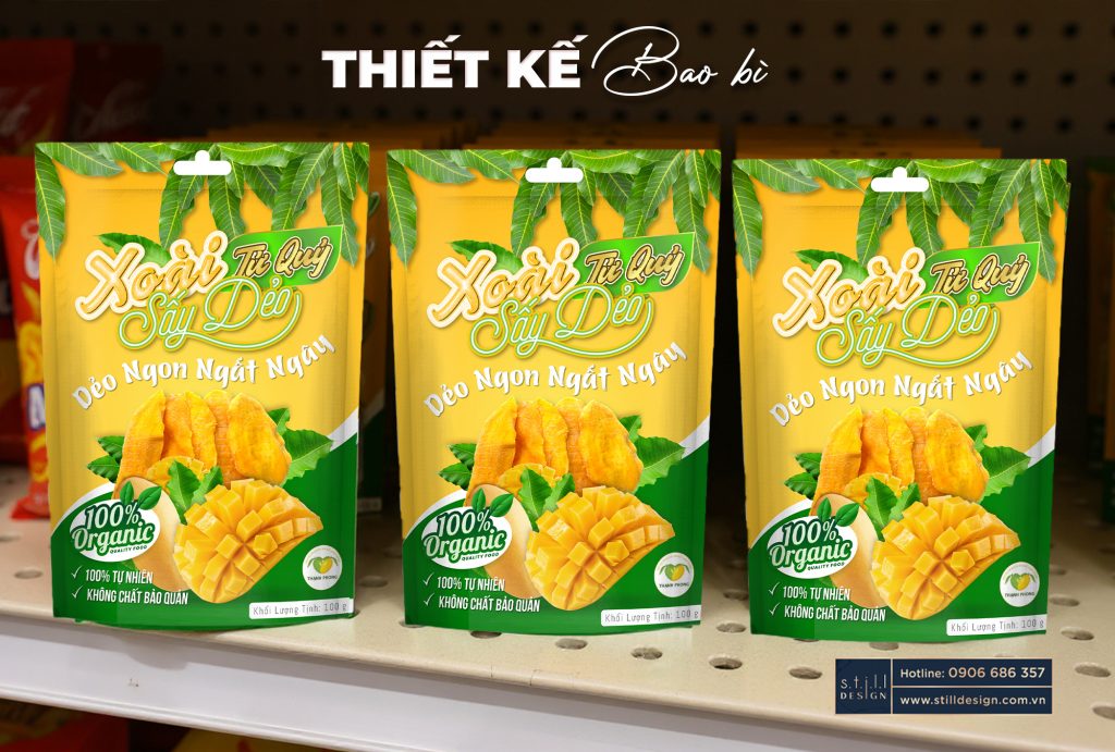 Thiết Kế Bao Bì Xoài Sấy Dẻo