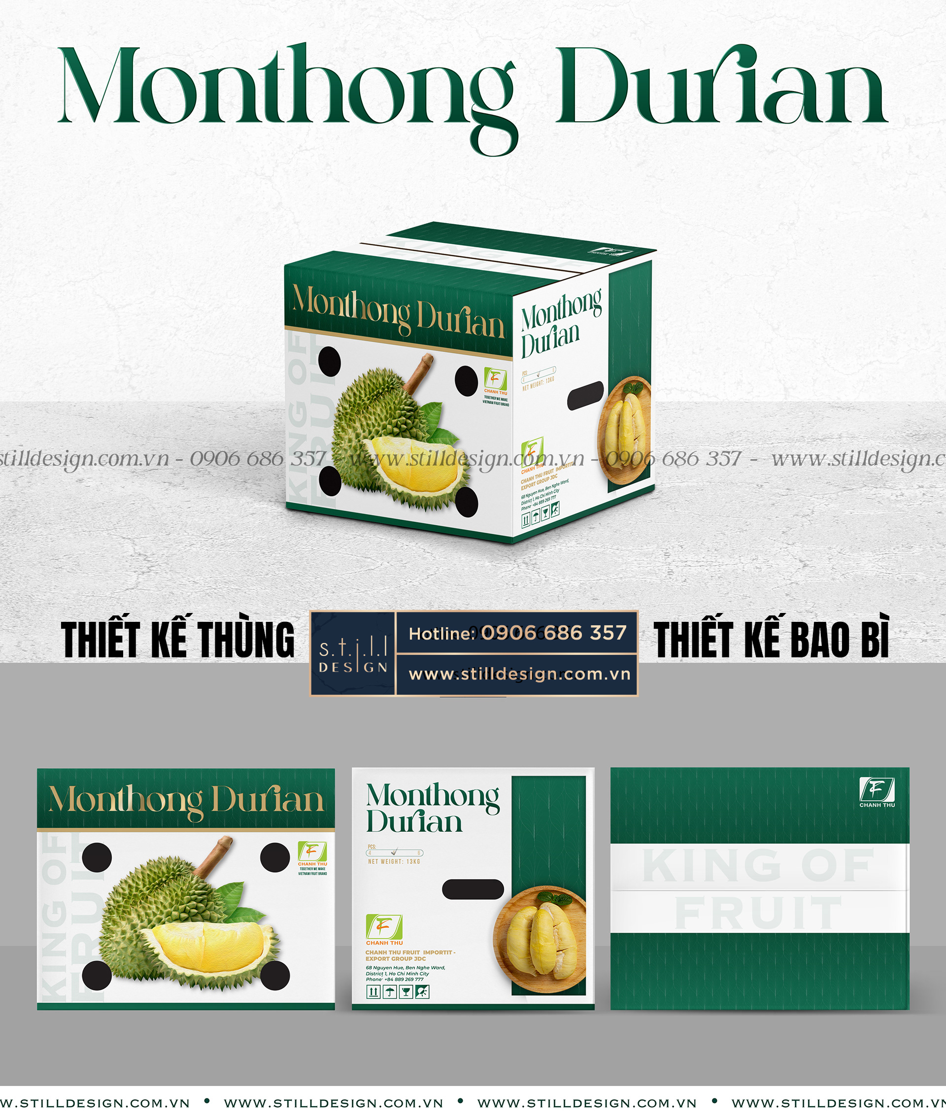 Thiết Kế Thùng Sầu Riêng Xuất Khẩu