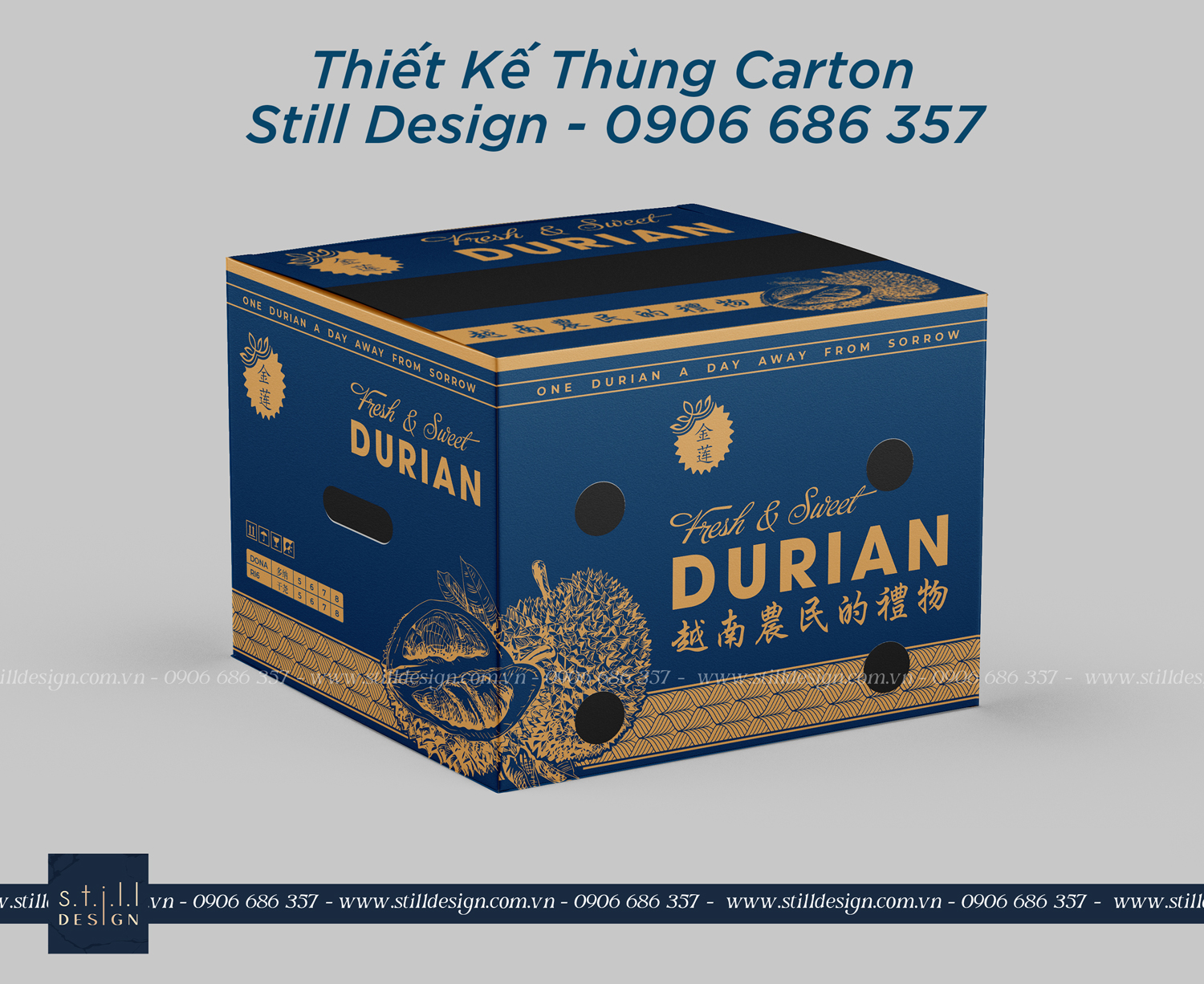 Thiết Kế Thùng Carton Trái Cây Xuất Khẩu | Still Design 4 Thiết Kế Thùng Carton in Flexo