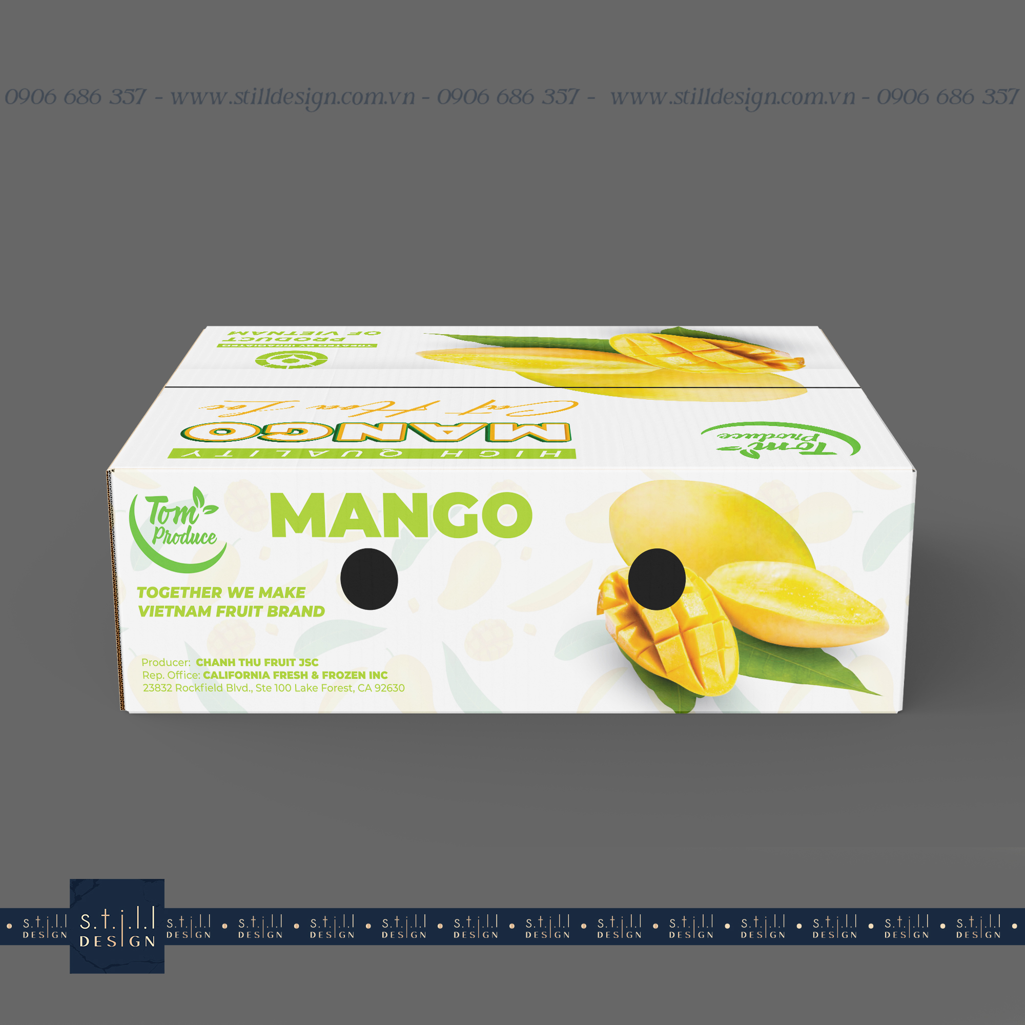 Thiết Kế Thùng Carton Xoài Xuất Khẩu Chánh Thu