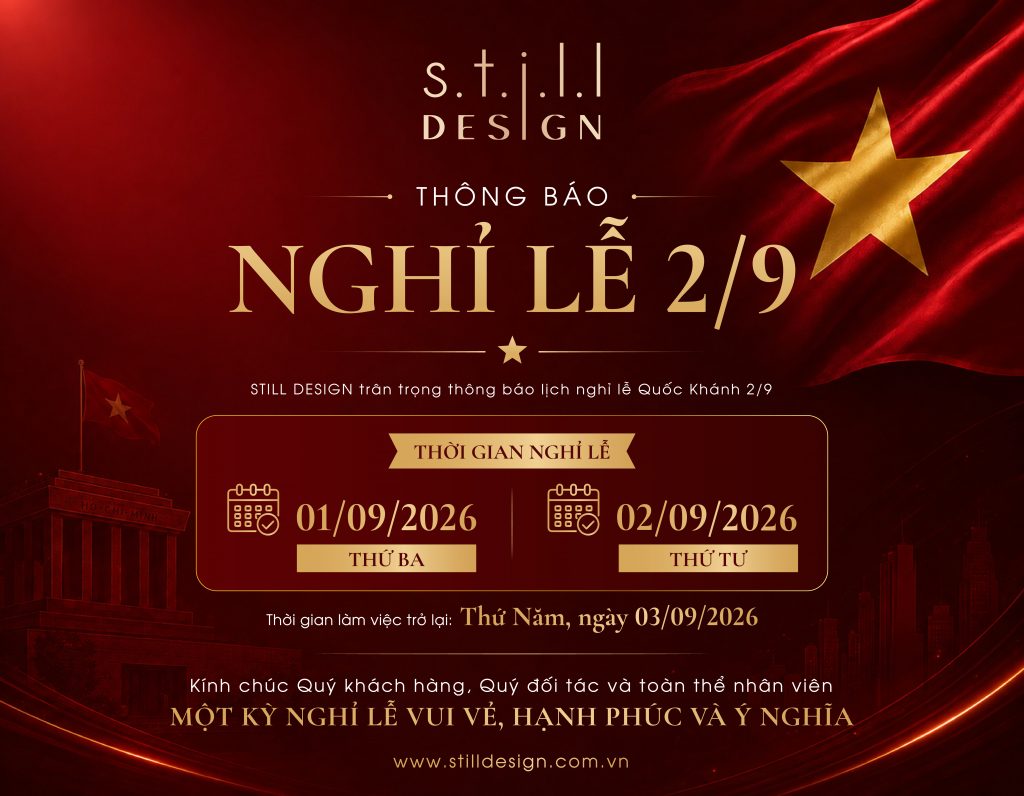 Thông báo lịch nghỉ lễ Quốc Khánh 2026 Công ty Still Design.