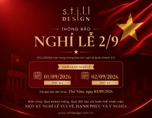 Thông báo lịch nghỉ lễ Quốc Khánh 2026 Công ty Still Design.
