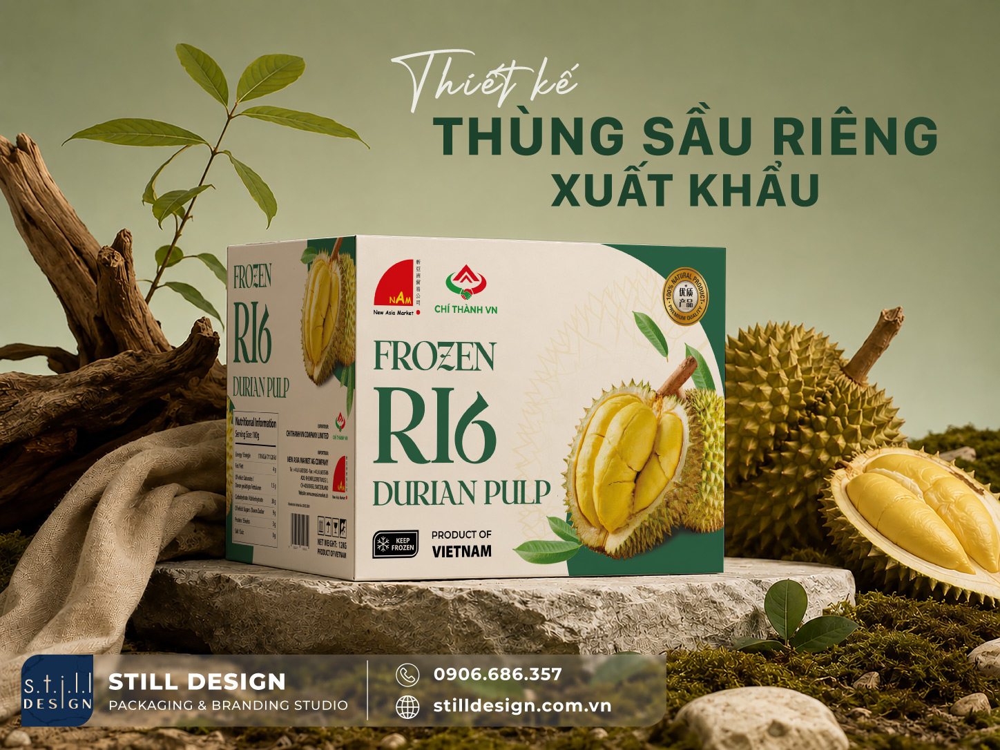 Thiết Kế Thùng Sầu Riêng Xuất Khẩu Cho Công Nghệ In Off-set