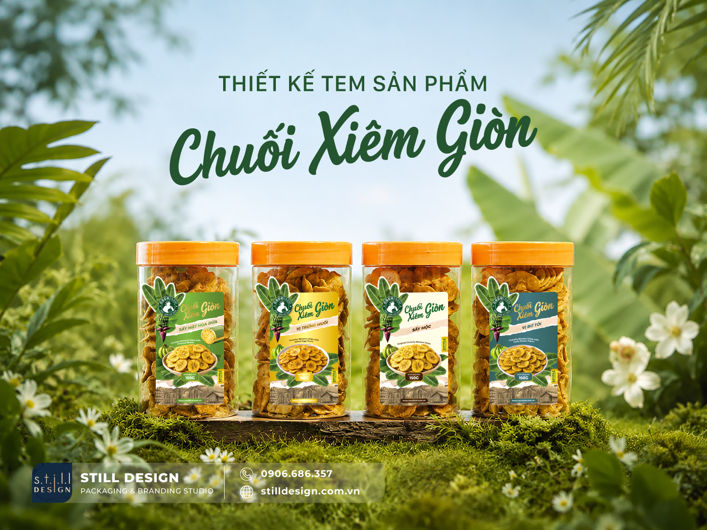 Bộ Tem chuối xiêm giòn thiết kế bởi Still Design