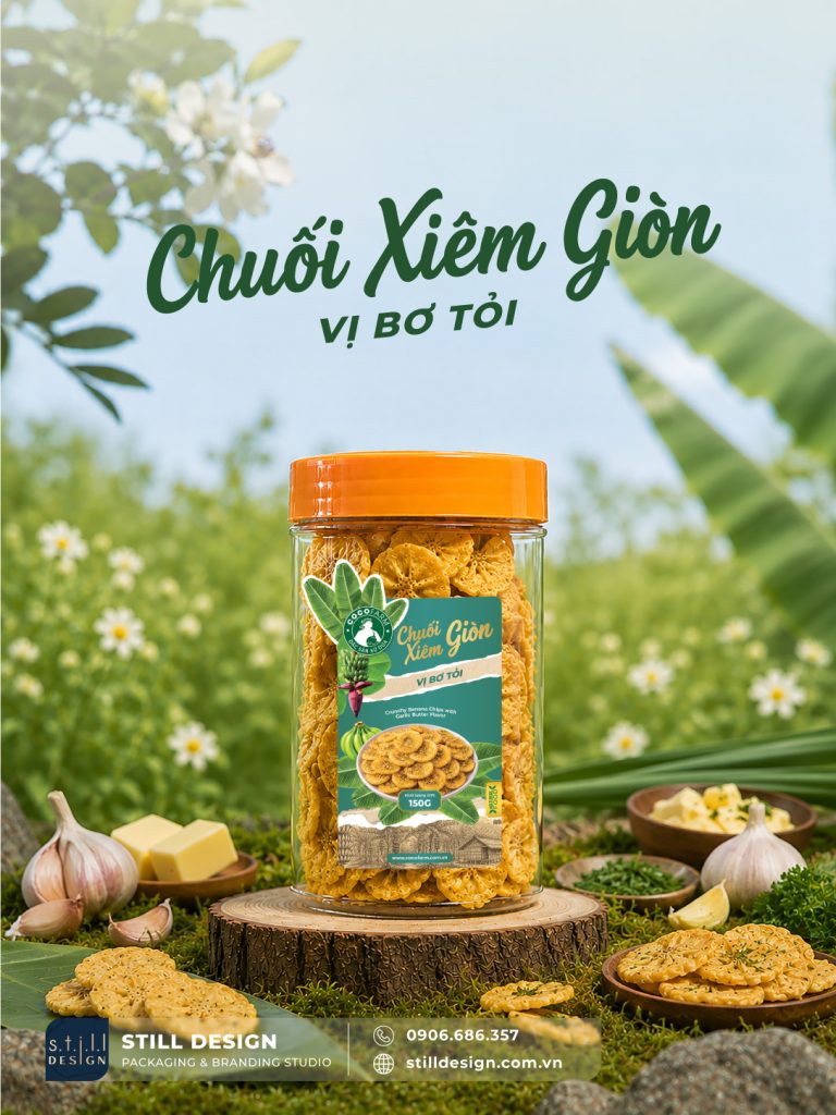 Tem chuối xiêm giòn bơ tỏi thiết kế bởi Still Design