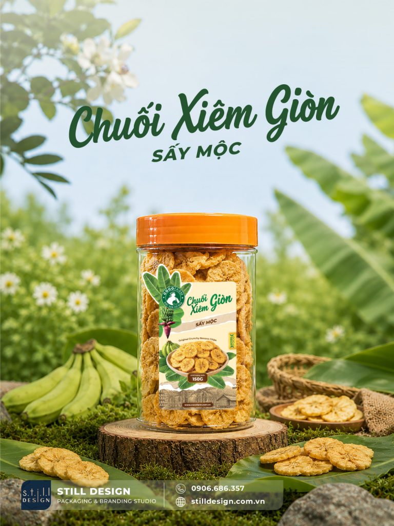 Tem Chuối Xiêm Giòn Sấy Mộc thiết kế bởi Still Design